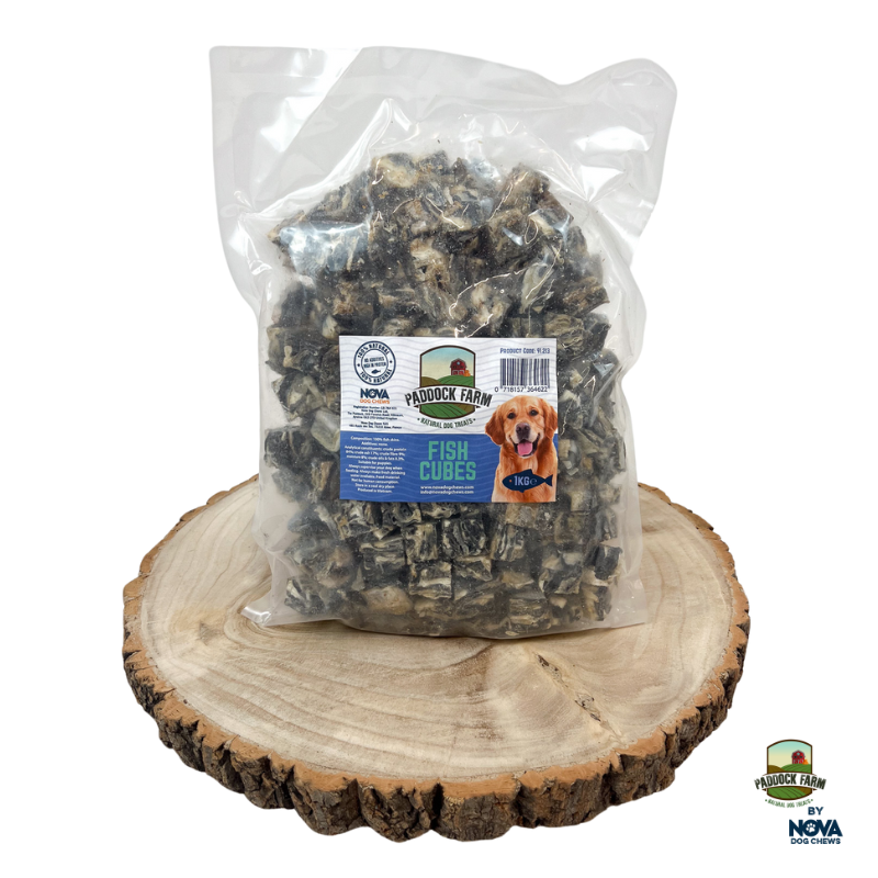 Fish Skin Cubes 1kg Bulk