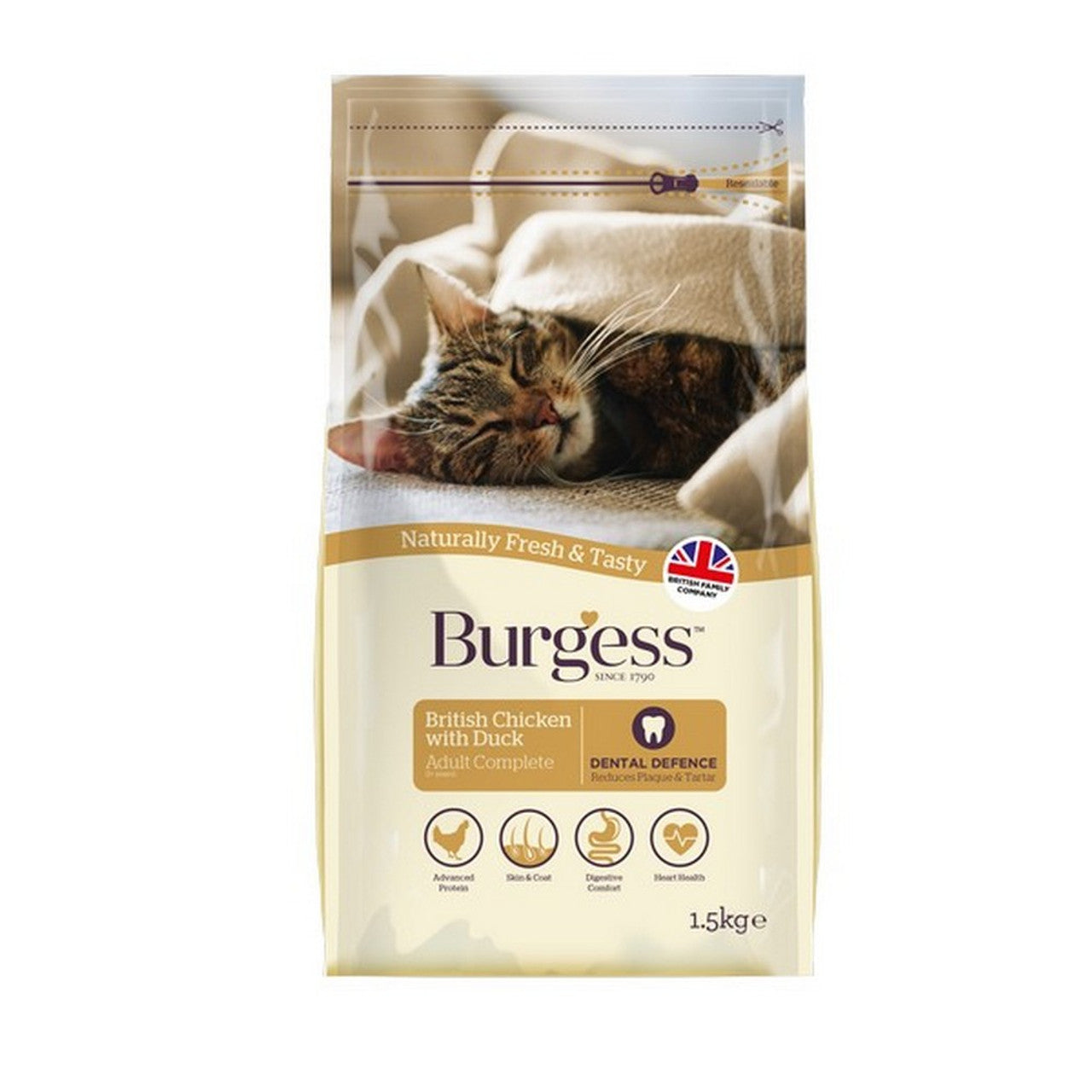 Burgess Adult Cat Chicken & Duck 1.5kg