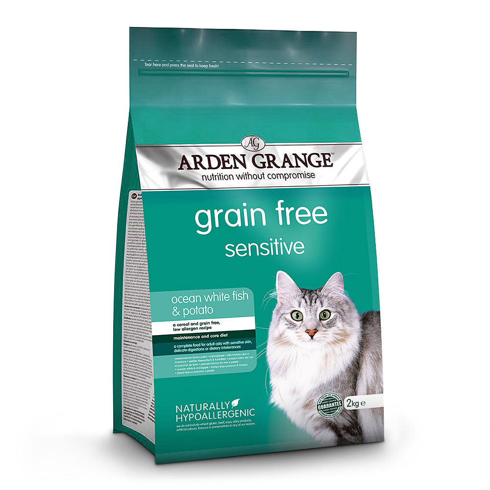 Arden Grange Cat Adult Sensitive - Ocean White Fish and Potato 2kg
