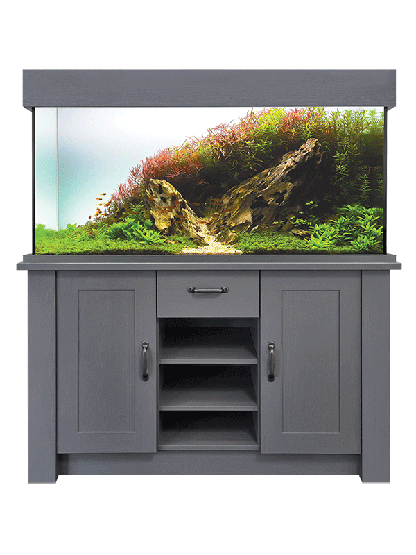 Aqua One OakStyle Shaker Slate Grey 230 and Cabinet