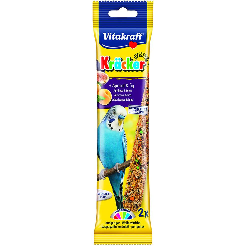 Vitakraft Kracker Budgie Stick Apricot and Fig 60g 2 Pack