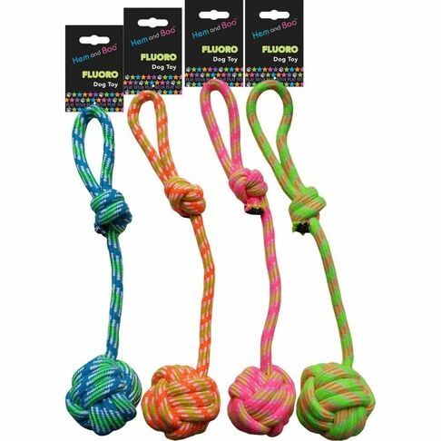 Hem and Boo FLUORO Dog Toy LONG