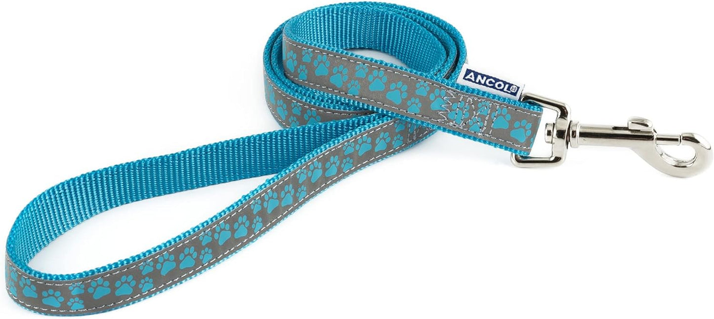 Ancol Lead Reflect Paw Blue, 100-1.9cm