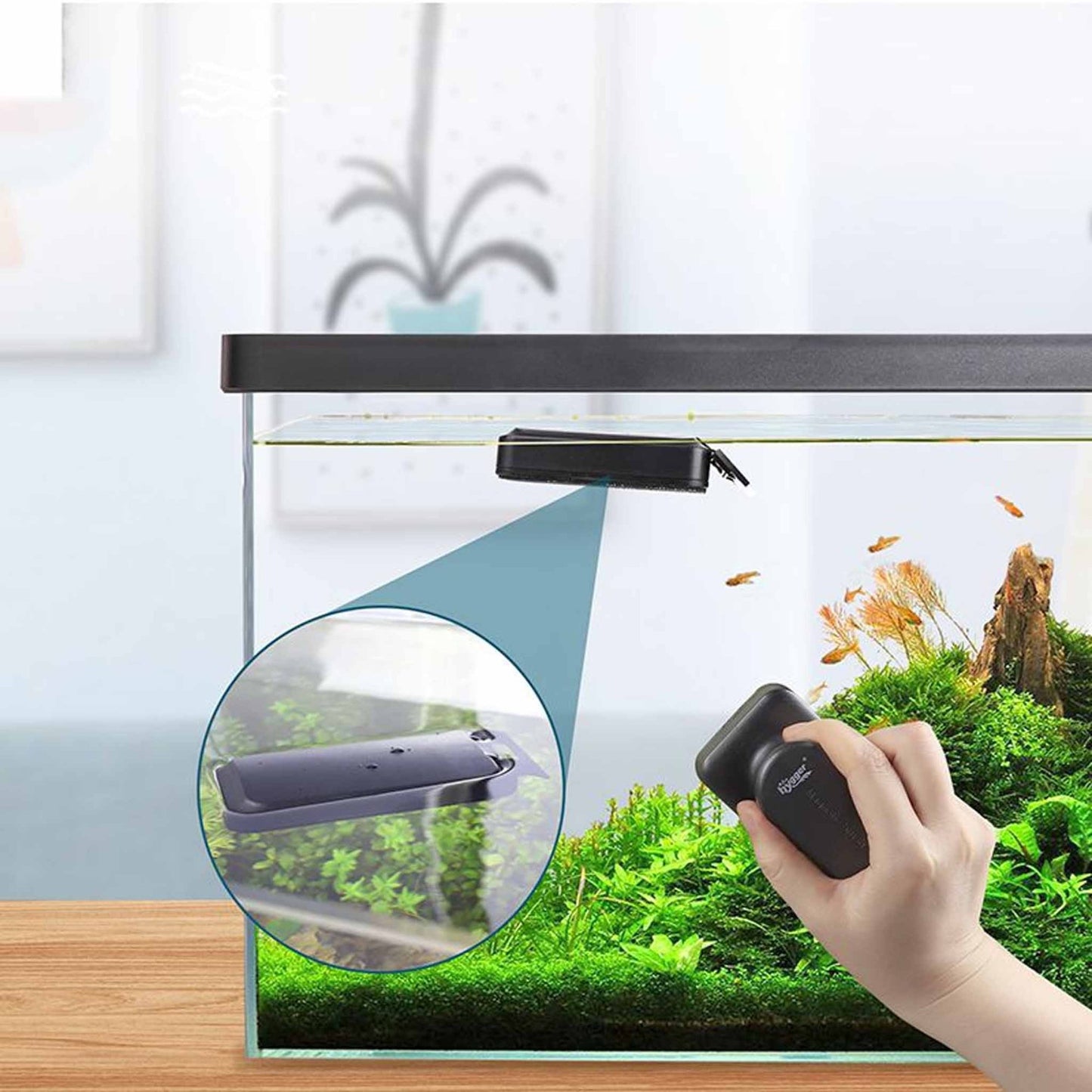 Hygger Aquarium Magnet Cleaner Brush & Scraper - L