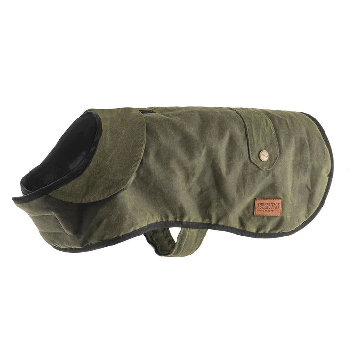Ancol Heritage Green Wax Coat Small/Medium 35cm