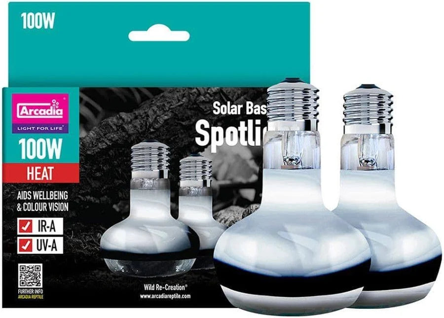 Arcadia Solar Basking Spotlight 100w Twin Pack