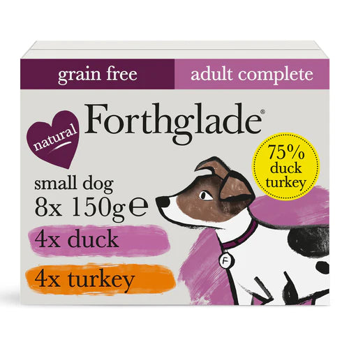 Forthglade Complete Grain Free Small Dog Duck & Turkey 8 Pack 150g