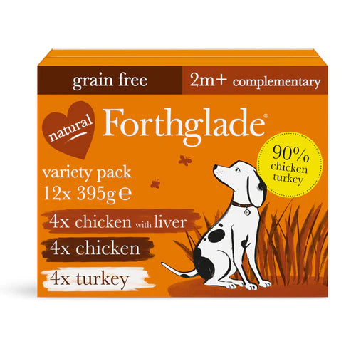 Forthglade Just Grain Free Poultry Mix 12 pack 395g