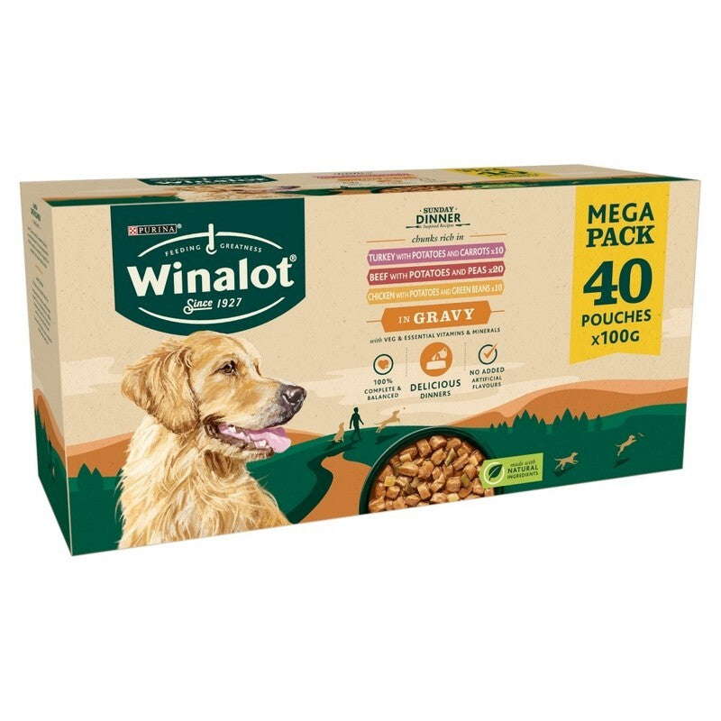 Winalot Adult Sunday Dinner in Gravy 100g x 40