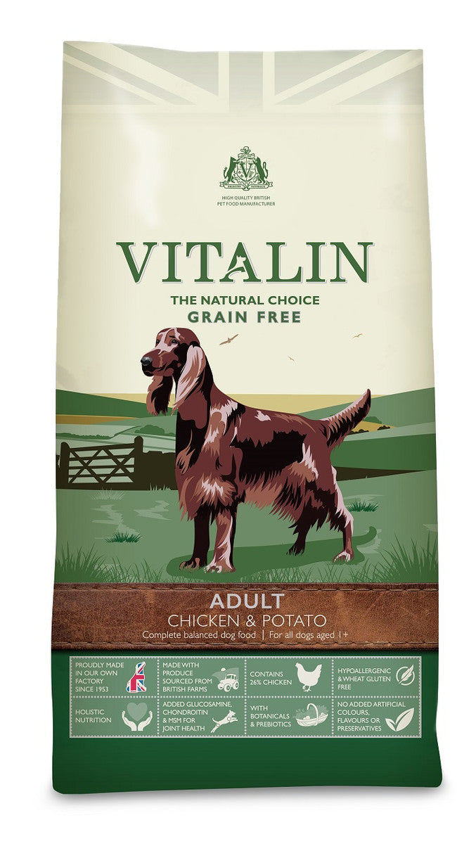 Vitalin Natural Grain-Free Adult Chicken & Potato 12kg
