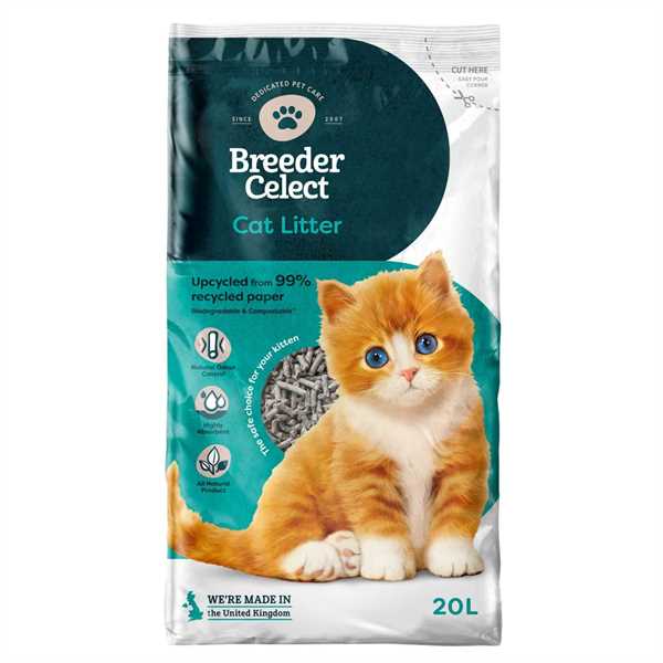 Breeder Celect Recycled Paper Pellet Cat Litter 20 Litre