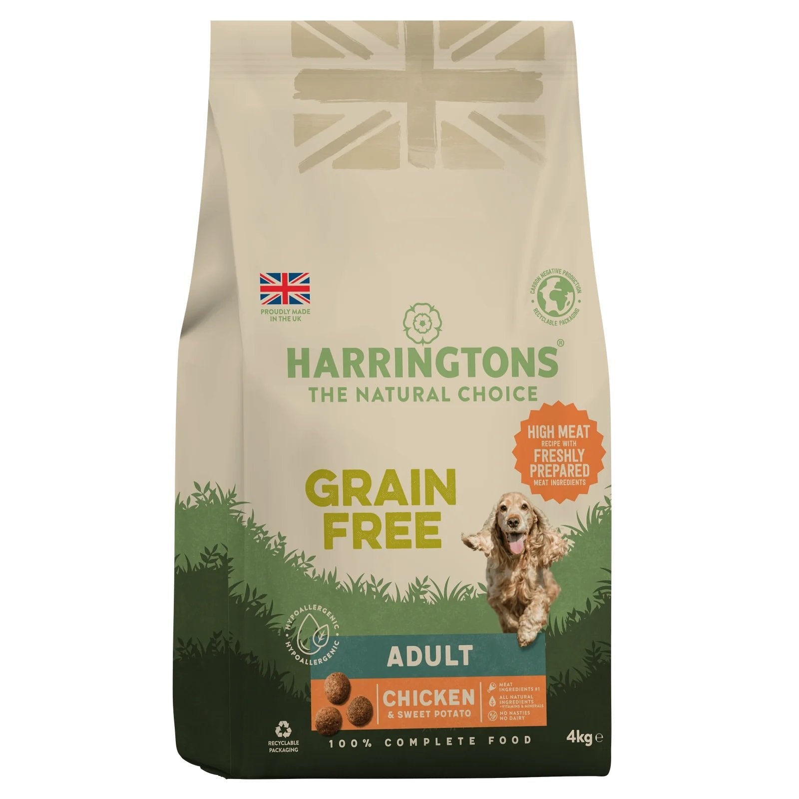 Harringtons Adult Gain Free Chicken Sweet Potato 4KG – Snuffle