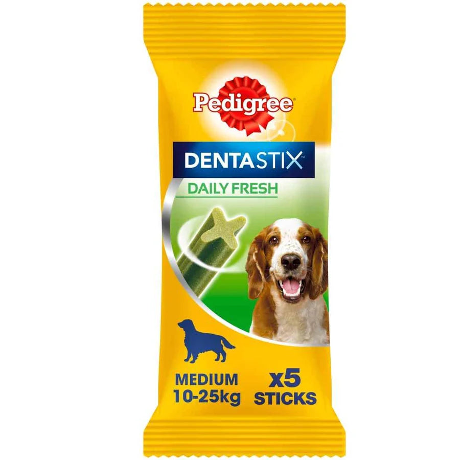 Pedigree Dentastix Fresh Daily Medium Dog Dental Treats 5 Sticks