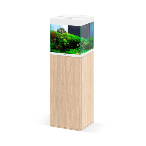 CIANO EMOTIONS PRO 40 WHITE AQUARIUM AND OASIS OAK CABINET