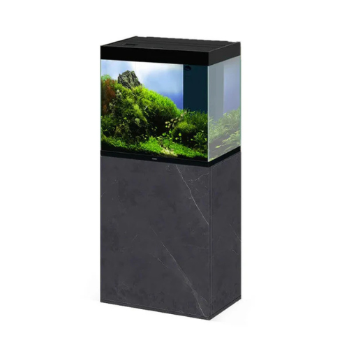 CIANO EMOTIONS PRO 60 BLACK AQUARIUM AND BLACK MARBLE CAB CABINET