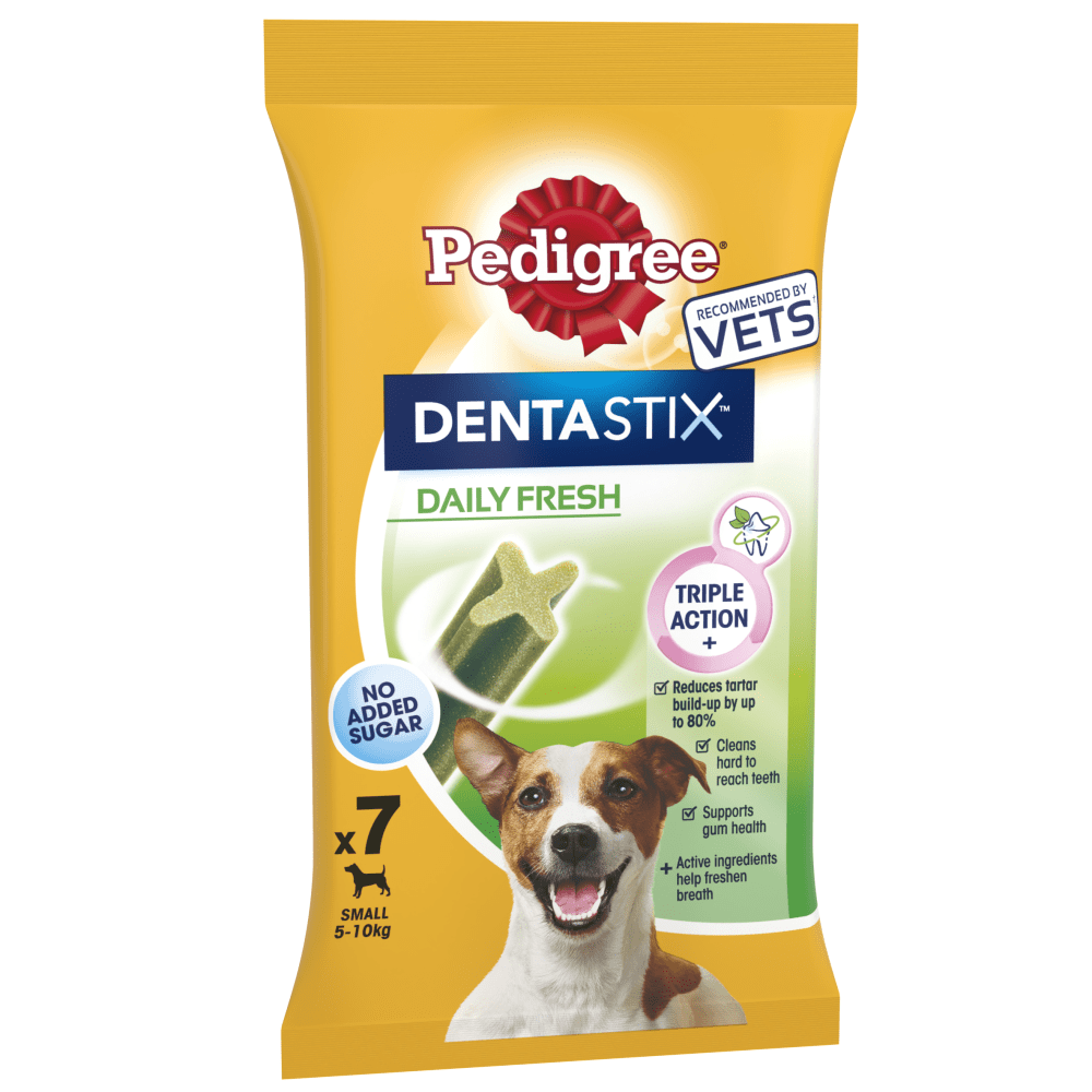 Pedigree Dentastix Fresh Daily Adult Small Dog Treats 7 Sticks Snuffle and Swim