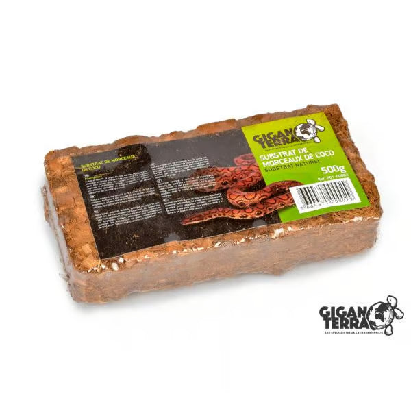 GiganTerra COCO Brick Husk Chips 500g
