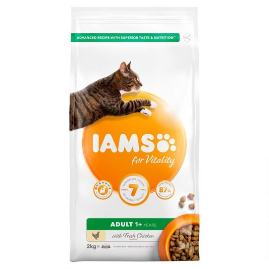 IAMS for Vitality Adult Cat Food with Fresh Chicken 2kg