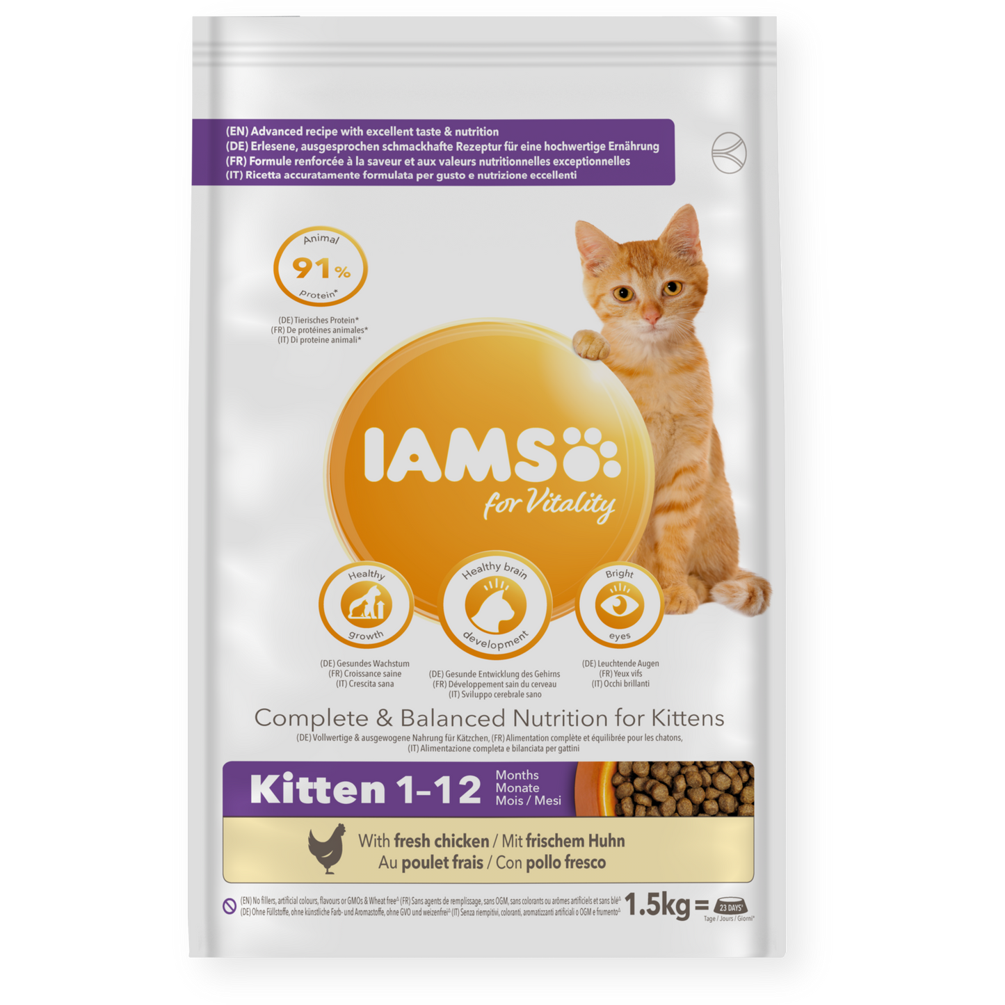 IAMS for Vitality Kitten Food with Fresh Chicken 2kg