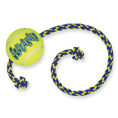 KONG AirDog Squeakair Ball With Rope Medium