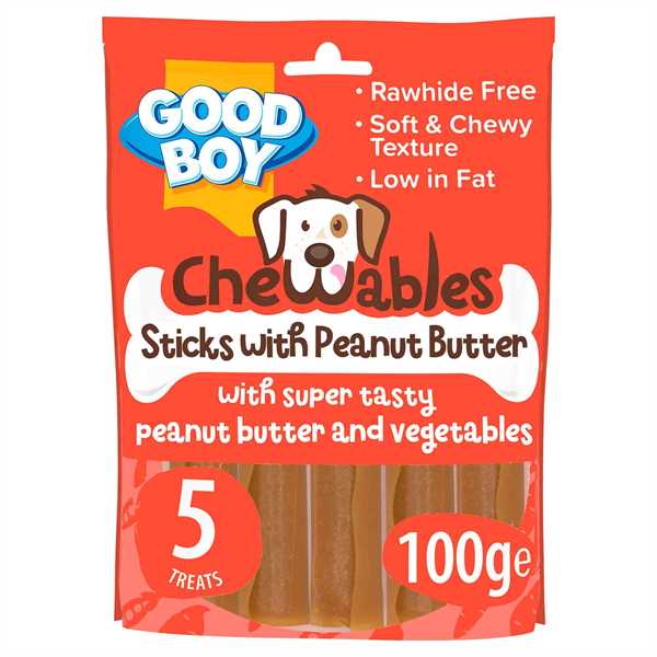 Good Boys Chewables Peanut Butter Sticks, 5pk