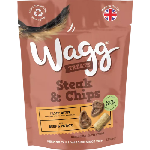 Wagg Steak & Chips Treats 125g