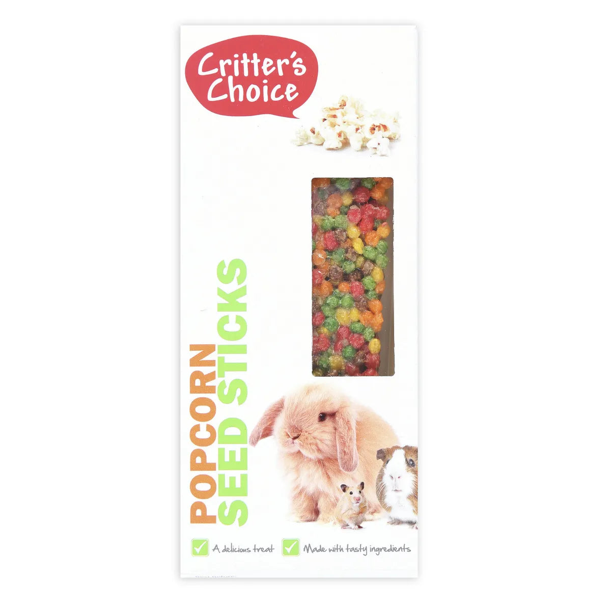 Critters Choice Seed Sticks POPCORN 100g