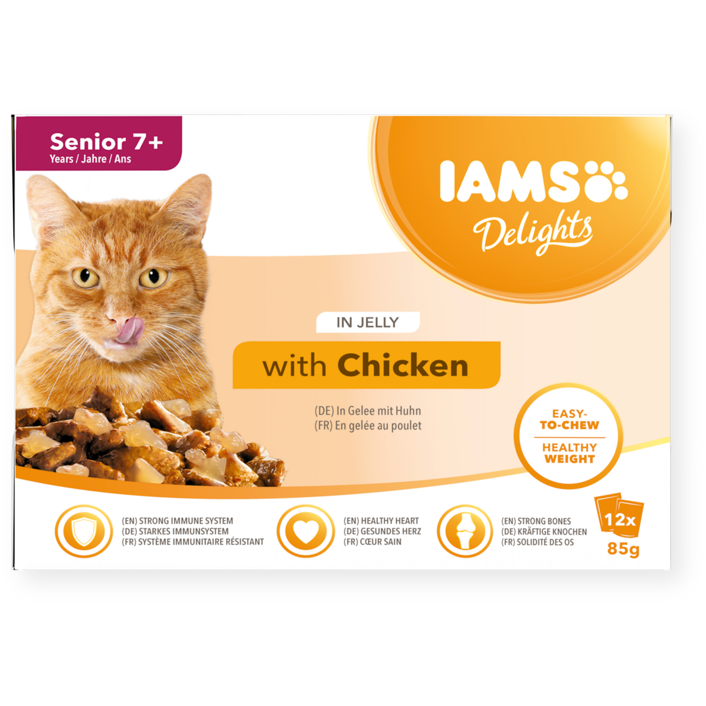 IAMS Delights Senior Cat Chicken 12 Pack 85g