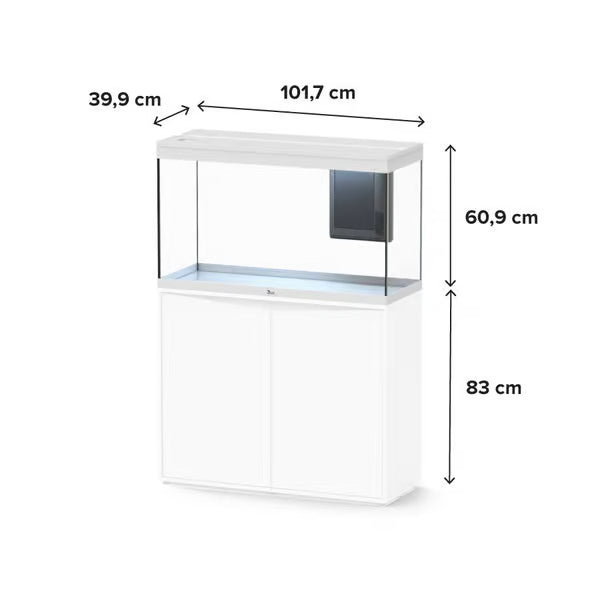 Splendid 100 Aquarium Black + Black Slat Cabinet
