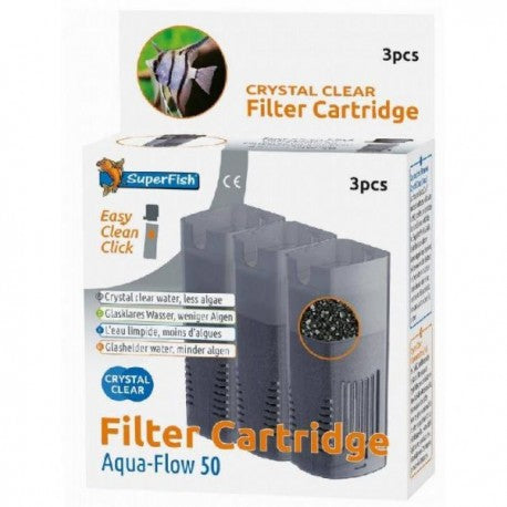 Superfish Aquaflow 50 Crystal Clear Cartridge 3X
