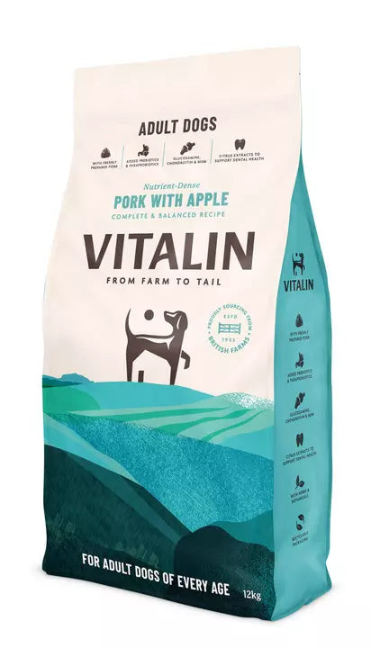 Vitalin Adult Dog Pork with Apple 2kg