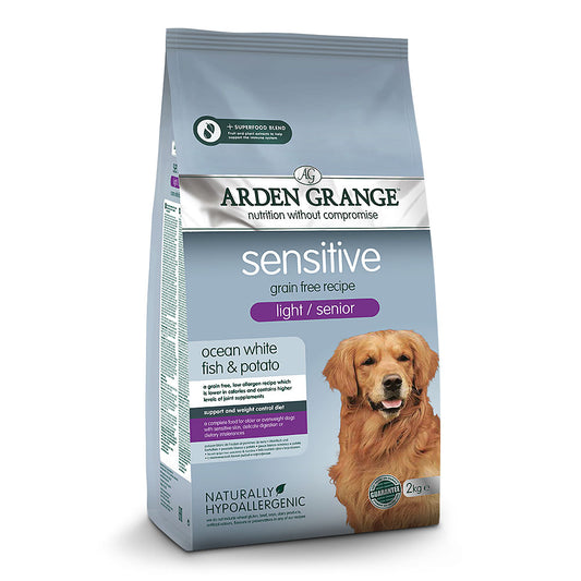 Arden Grange Dog Light / Senior Sensitive Ocean White 2kg