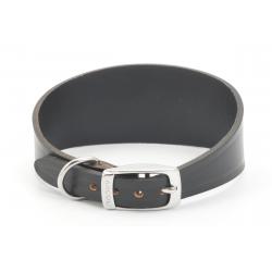 Ancol Hound Leather Collar Black, 30-34cm 2 S