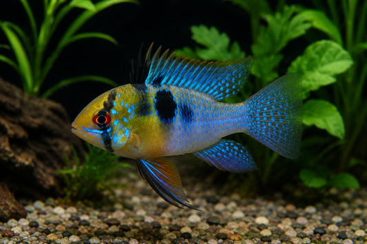 Electric Blue Gold Head Ram
