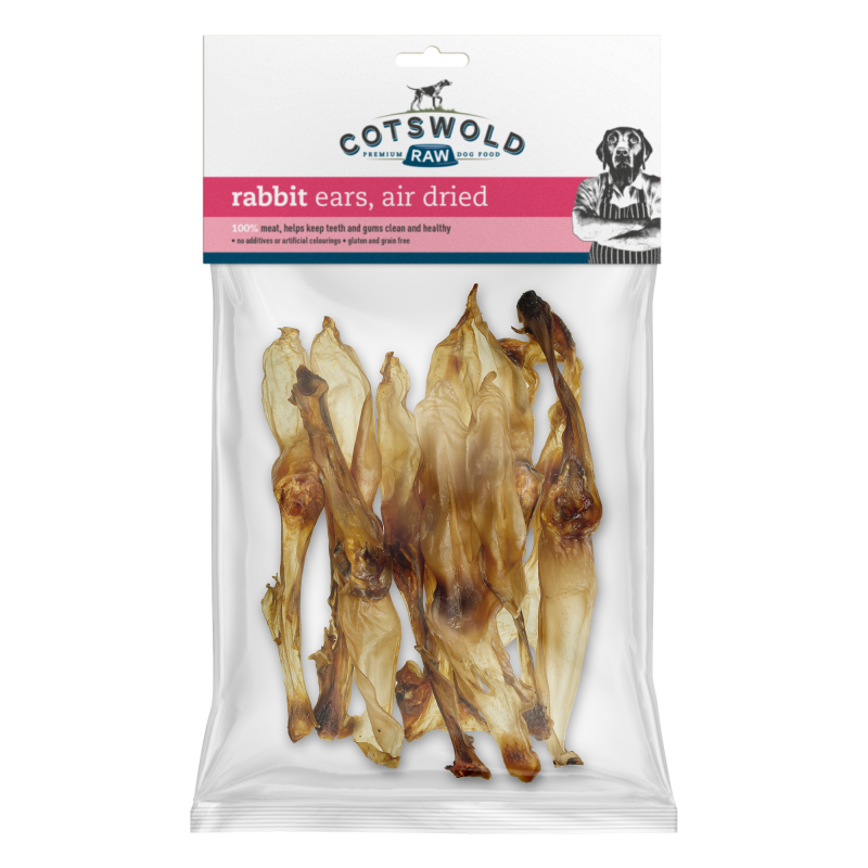 Cotswold Raw Rabbit Ears Without Fur 100g