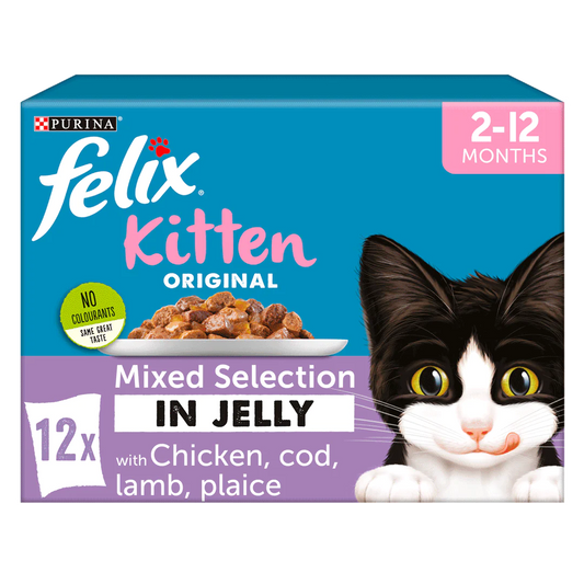 Felix Kitten Mixed Selection in Jelly 12 Pack x 100g