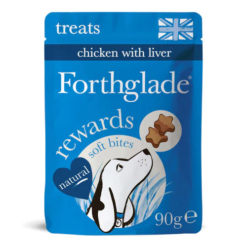Forthglade Functional Natural Training Soft Bite Treat  90g (Chicken with Liver)