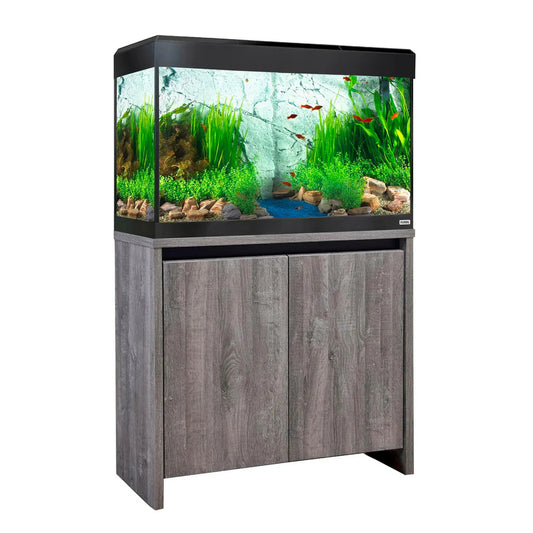 Fluval Roma Bluetooth LED 90 Aquarium and Cabinet - Grey Oak