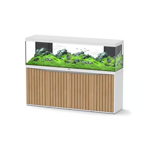 Splendid 200 White + White Wood Slat Stand and External Filter