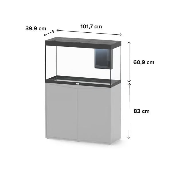 Splendid 100 Aquarium White + White Wood Cabinet