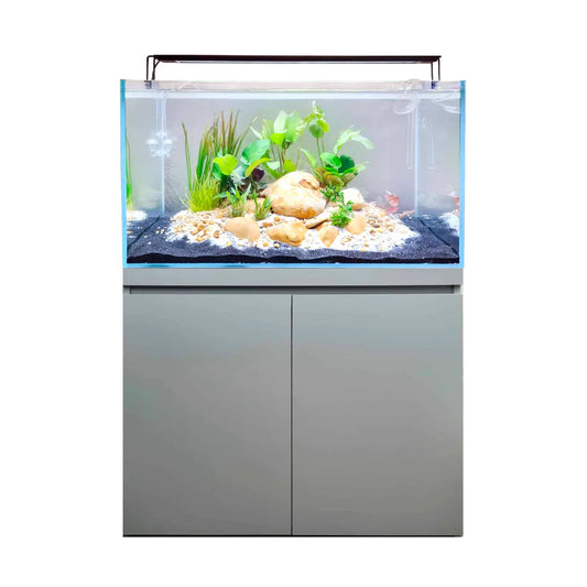 Fluval Visi-White 90 Aquarium and Cabinet - Dusty Grey