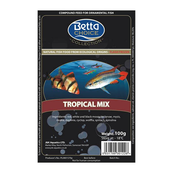 Betta Choice Frozen Blister Pack (Various Flavours)