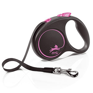 Flexi Black Design 5m Pink Extendable Lead