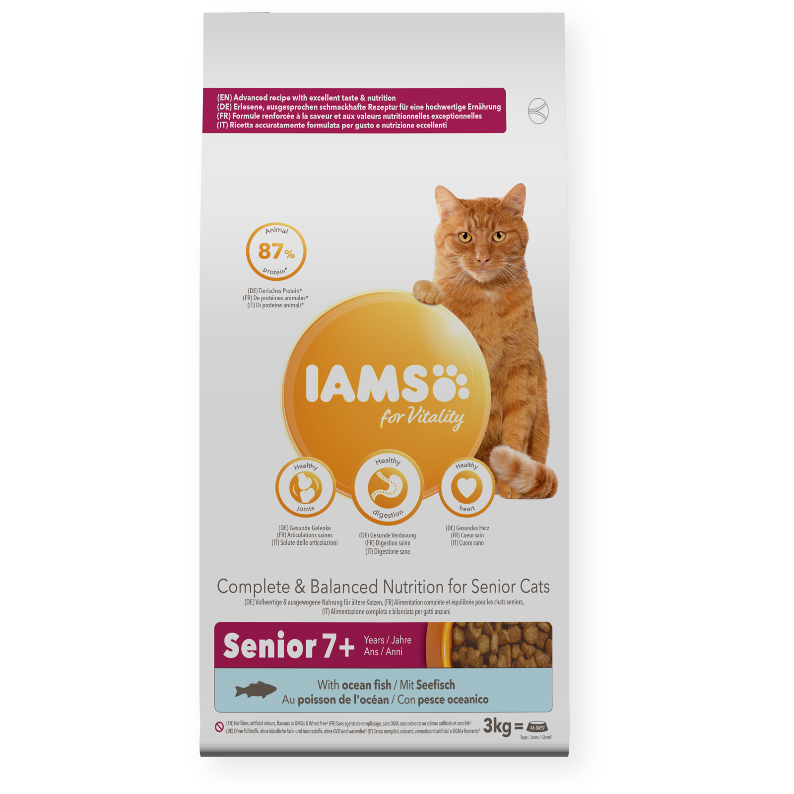 Iams cat food 2kg hot sale