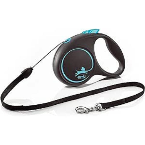 Flexi Black Design 5M Cord Blue Extendable Lead