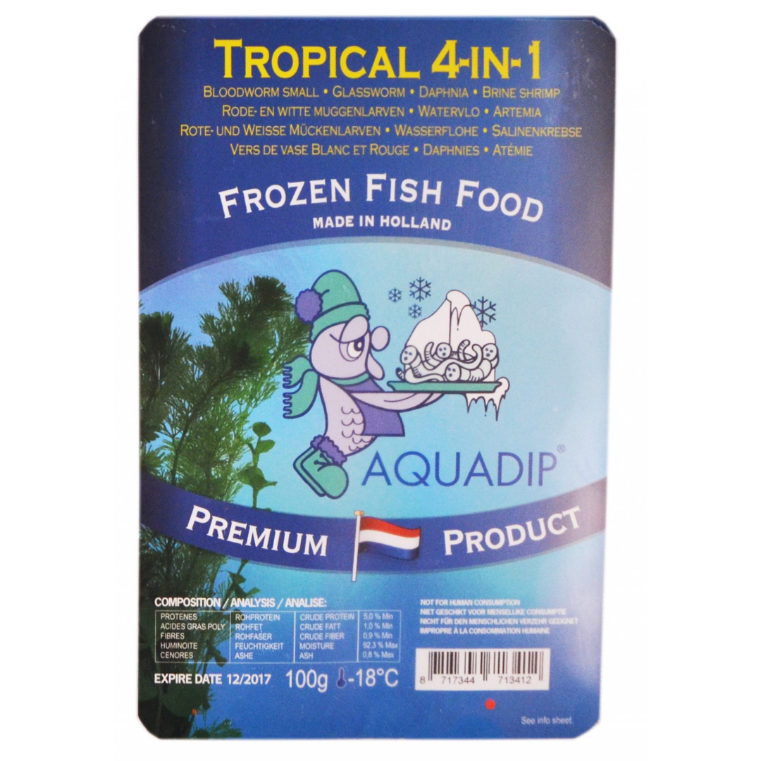 Tropical Quartet (4 in 1) Frozen Food 100g Blister Pack Snuffle and Swim